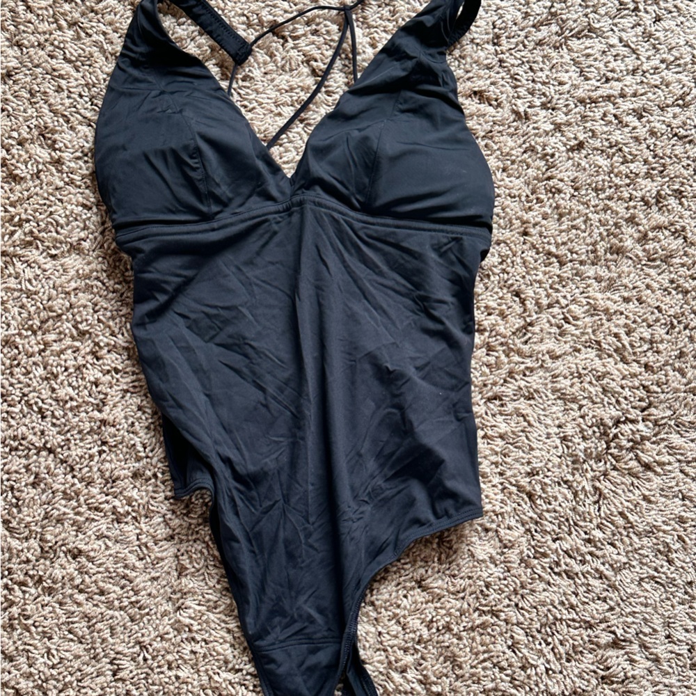 Black bodysuit with back cutouts